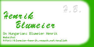 henrik blumeier business card